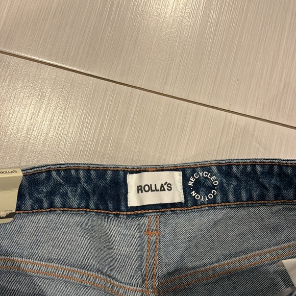 Rolla’s NWT Dusters High Rise Slim Distressed Jeans in Vintage Blue - Picture 7 of 12